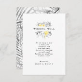 Moderne Tropische Bruiloft Wishing Well Kaart (Voorkant / Achterkant)