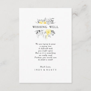 Moderne Tropische Bruiloft Wishing Well Kaart