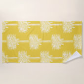 Moderne tropische datum Palm geel Strandlaken (Voorkant)