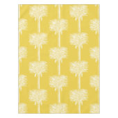 Moderne tropische datum palmbomen geel wit tafelkleed (Voorkant)