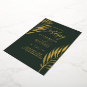 Moderne Tropische Disco Gold FOTO Weddenschap Folie Uitnodiging (Gedraaid)