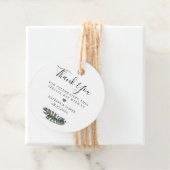 Moderne Tropische Eiland Bladeren Bruiloft Bedankjes Labels (In situ)