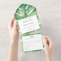 Moderne Tropische Eilanden Palm Wedding