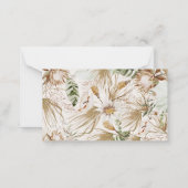 Moderne tropische elegant bruiloft RSVP-kaart Notitiekaartje (Achterkant)