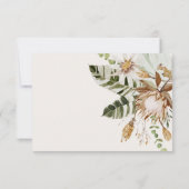 Moderne tropische elegant bruiloft RSVP-kaart RSVP Kaartje (Achterkant)