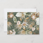 Moderne tropische elegant bruiloft RSVP-kaart RSVP Kaartje (Achterkant)