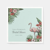Moderne Tropische Flamingo Servet (Voorkant)
