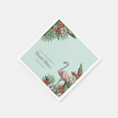 Moderne Tropische Flamingo Servet (Hoek)