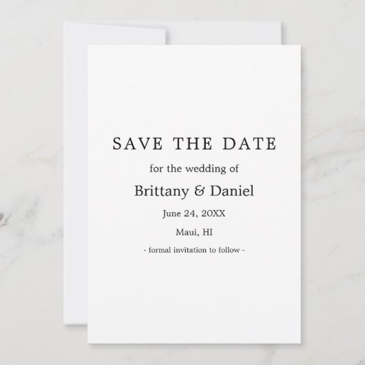 Moderne tropische foto opslaan Datum Kaart (Achterkant)