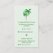 Moderne tropische gebeurtenis planner foto qr code visitekaartje (Voorkant)