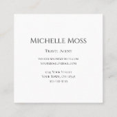 Moderne tropische gebladerte palmbomen botanisch vierkante visitekaartje (Achterkant)