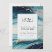 Moderne Tropische gelukzaligheid Gouden Inkt Ocean Kaart (Voorkant)