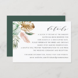 Moderne Tropische Gold Palm Greenery — Kaart met d