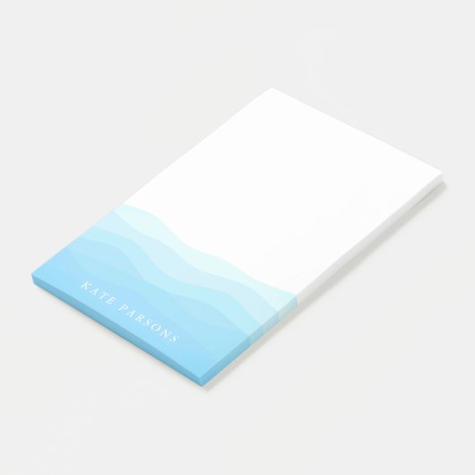 Moderne tropische golven post-it® notes (Schuin)