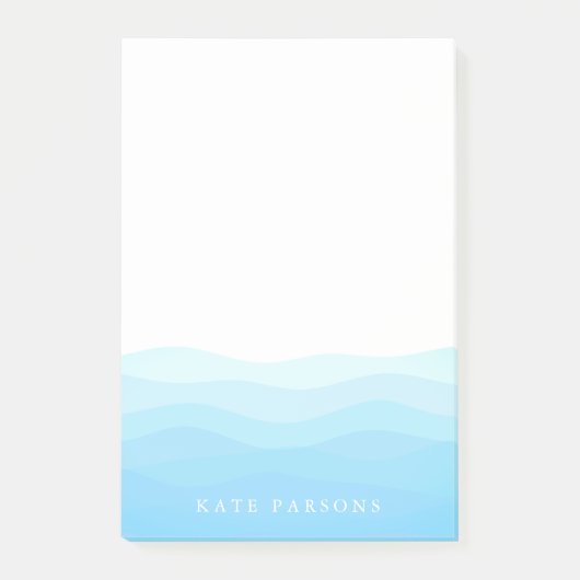 Moderne tropische golven post-it® notes (Voorkant)