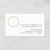 Moderne tropische gouden palmboom professionele fo visitekaartje (Achterkant)