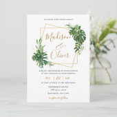 Moderne tropische goudweddenschap kaart (Staand voorkant)