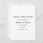 Moderne Tropische Greenery Foto slaat de Date Kaar Save The Date (Achterkant)