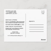 Moderne tropische groen foto Verander de datum Briefkaart (Achterkant)