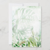 Moderne tropische groen Waterverf bruids brunch Kaart (Achterkant)