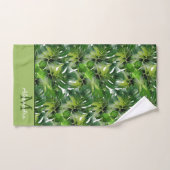 Moderne Tropische groene bladeren Bad Handdoek (Handdoek)
