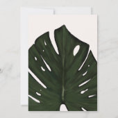 Moderne Tropische Groene Monstera Leaf Wedding Kaart (Achterkant)