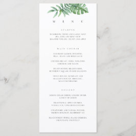 Moderne Tropische Groene Planten Menu