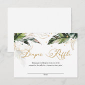 Moderne tropische groenerij verlaat gouddeerhandel informatiekaartje (Voorkant / Achterkant)