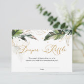 Moderne tropische groenerij verlaat gouddeerhandel informatiekaartje (Staand voorkant)