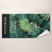 Moderne tropische handpalmdoornhanddoek badhanddoek (Badhanddoek)