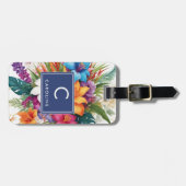 Moderne Tropische Herfst Stijlvol Girly Bagagelabe Bagagelabel (Voorkant horizontaal)