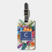 Moderne Tropische Herfst Stijlvol Girly Bagagelabe Bagagelabel (Voorkant verticaal)