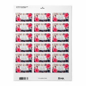 Moderne Tropische Hibiscus Abstract Etiket (Full Sheet)