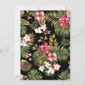 Moderne Tropische Huwelijksjubileumfeest Kaart (Achterkant)