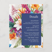 Moderne Tropische Kleurrijke Herfst bruiloft Detai Informatiekaartje (Voorkant)