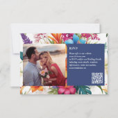 Moderne Tropische Kleurrijke Herfst bruiloft RSVP (Voorkant)