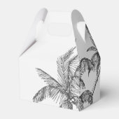 Moderne tropische minimalistische aangepaste bruil bedankdoosjes (Achterkant)