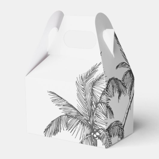 Moderne tropische minimalistische aangepaste bruil bedankdoosjes (Achterkant)