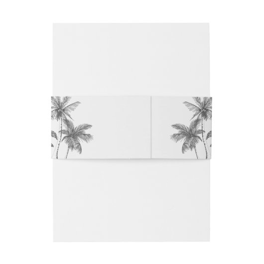 Moderne tropische minimalistische aangepaste bruil uitnodigingen wikkel (Achterkant Voorbeeld)