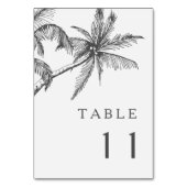 Moderne tropische minimalistische bruiloft kaart (Achterkant)