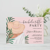Moderne tropische mode-illustratie vrijgezellenfee kaart (Staand voorkant)