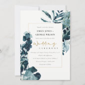 MODERNE TROPISCHE MONSTERA FOLIAGE WEDDING INVITE BEDANKKAART (Voorkant)