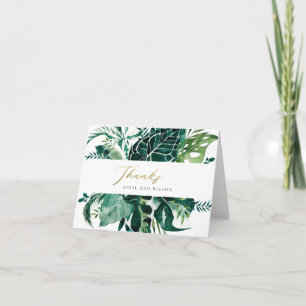 MODERNE TROPISCHE MONSTERA GROENE FOLIAGE DAN BEDANKKAART