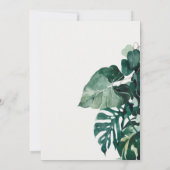 MODERNE TROPISCHE MONSTERA GROENE FOLIAGE WEDDING BEDANKKAART (Achterkant)