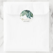MODERNE TROPISCHE MONSTERA-LOOF BRUIDSSCHOOT RONDE STICKER (Tas)