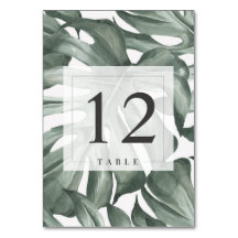 Moderne tropische monstera palm leves Wedding
