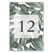 Moderne tropische monstera palm leves Wedding Kaart (Voorkant)