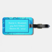 Moderne Tropische Oceaan Thema Ontwerp Bagagelabel (Achterkant horizontaal)