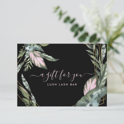 Moderne tropische olie | Cadeaubon (Staand voorkant)