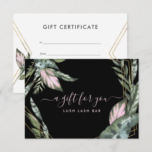 Moderne tropische olie | Cadeaubon (Voorkant / Achterkant)